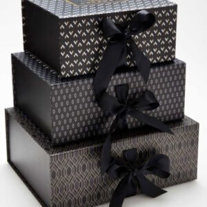 black ribbon gift box set